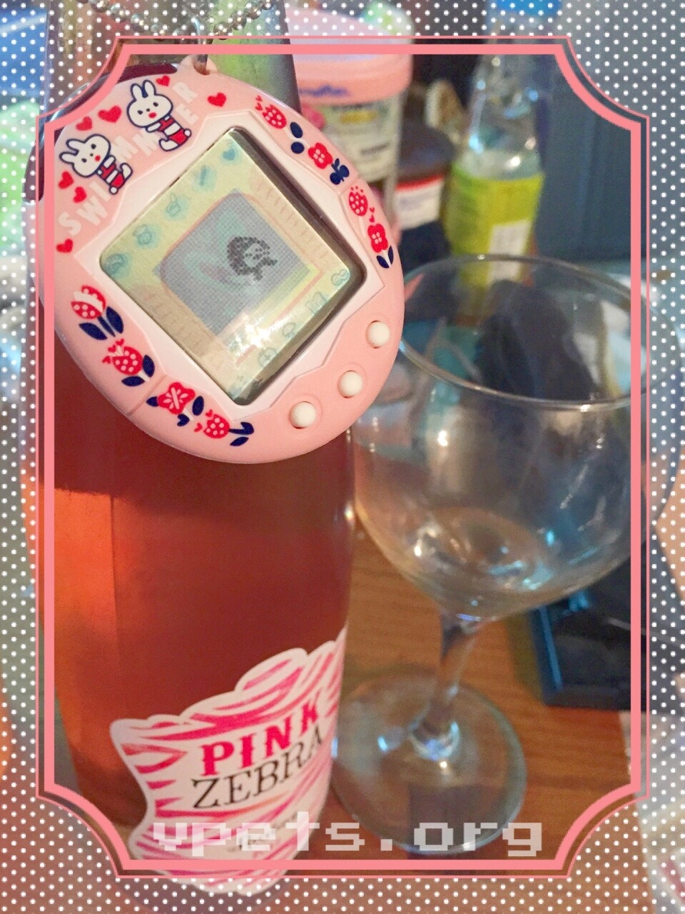 Tamagotchi Swimmer and Wine
